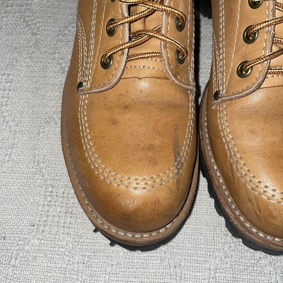 Lehigh Women’s Steel Toe Boots Size 9 M Tan Leather Workwear Hiking Rugged - Picture 8 of 12